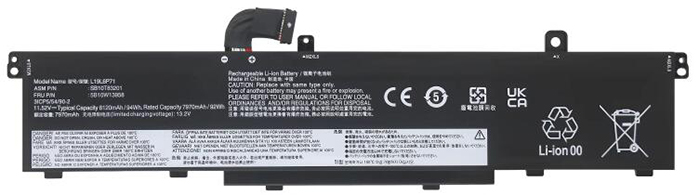 Baterai laptop penggantian untuk Lenovo TP00124A 