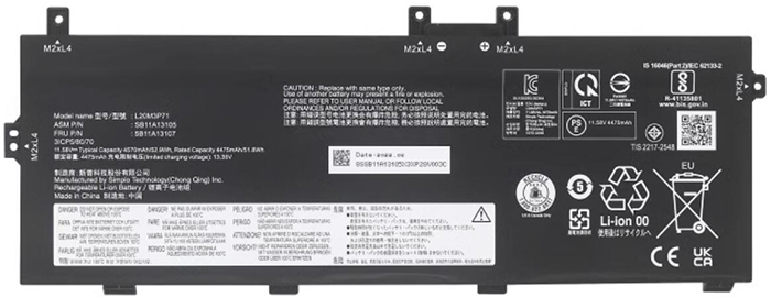 batérie notebooku náhrada za Lenovo L20D3P71 