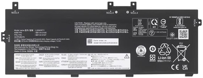 Laptop Battery Replacement for LENOVO L20D3P71 