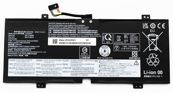 PC batteri Erstatning for lenovo L21C2PG1 