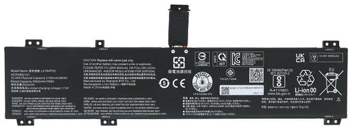 Laptop Battery Replacement for Lenovo L21B4PC0 