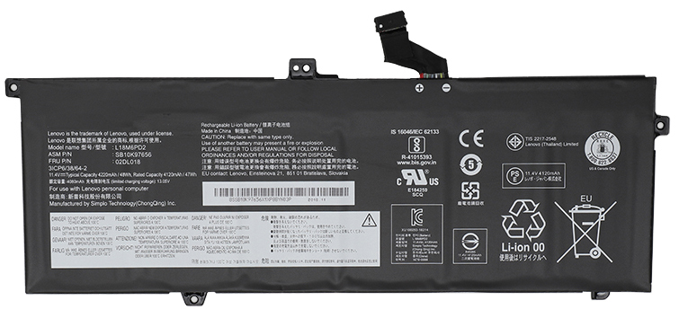 PC batteri Erstatning for Lenovo L18M6PD1 