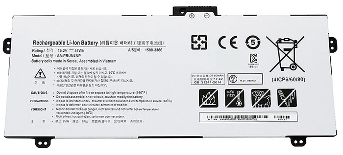 PC batteri Erstatning for samsung NP940Z5J 